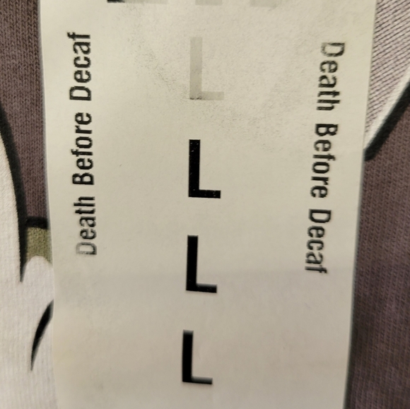 Teeturtle Zombie Bunny Death before decaf coffee graphic t-shirt Charcoal grey L - Picture 4 of 7